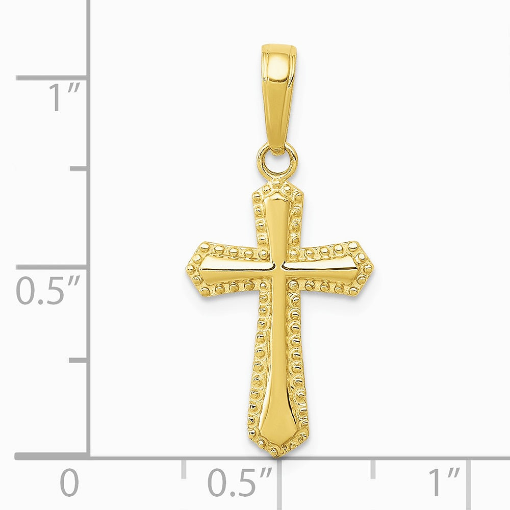10K / 14K Yellow Gold Cross Pendant - Product Photo