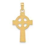 10K / 14K Yellow Gold Celtic Cross with Eternity Circle Pendant - Product Photo