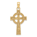 10K / 14K Yellow Gold Celtic Cross with Eternity Circle Pendant - Product Photo