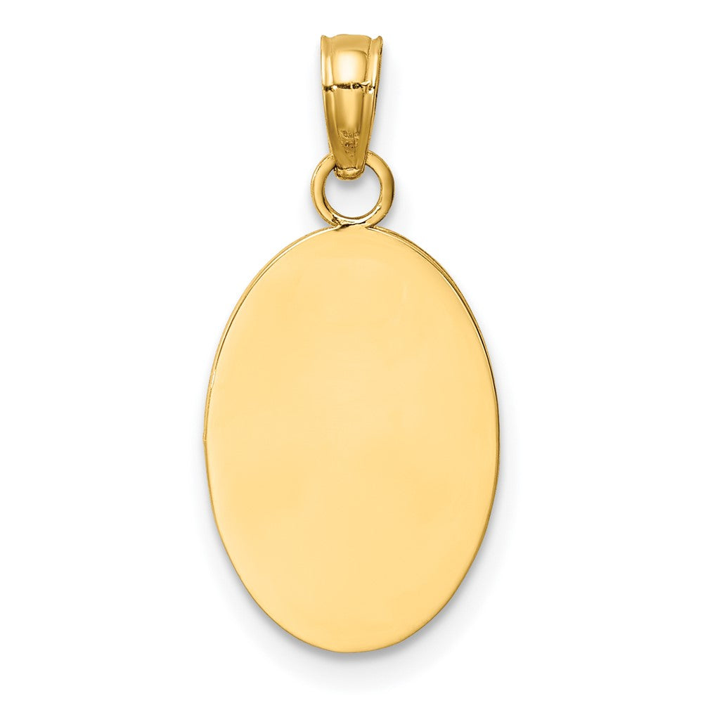 10K / 14K Yellow Gold Saint Christopher Medal Pendant - Product Photo