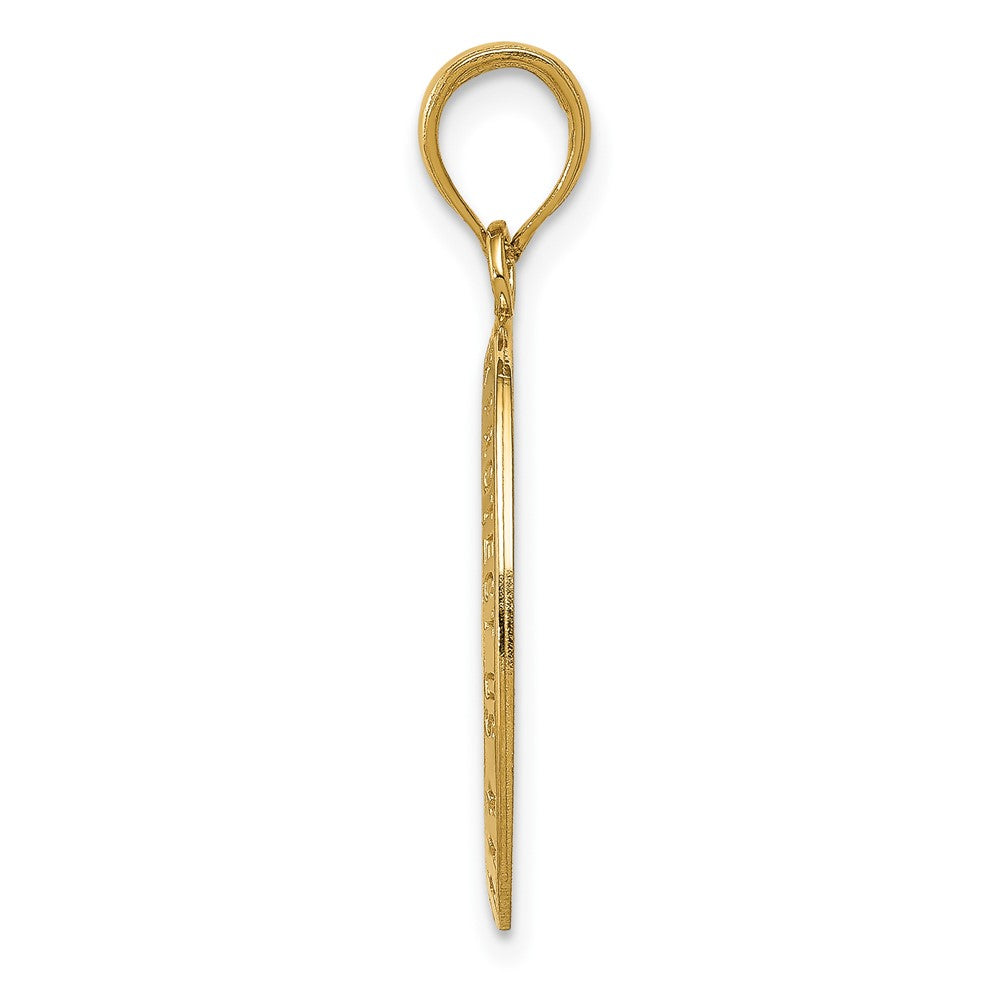 10K / 14K Yellow Gold Saint Christopher Medal Pendant - Product Photo
