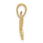 10K / 14K Yellow Gold Polished Dove Charm - Product Photo