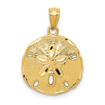 10K / 14K Yellow Gold Gold Polished Large Sand Dollar Pendant - Product Photo