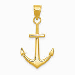 10K / 14K Yellow Gold Gold Polished Anchor Pendant - Product Photo