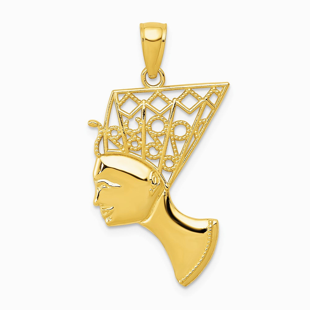 10K / 14K Yellow Gold Nefertiti Pendant - Product Photo
