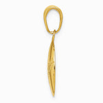 10K / 14K Yellow Gold Gold Polished Baseball Closed Back Pendant - Product Photo