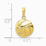 10K / 14K Yellow Gold Gold Polished Volleyball Pendant - Product Photo