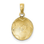 10K / 14K Yellow Gold Soccer Ball Charm - Product Photo
