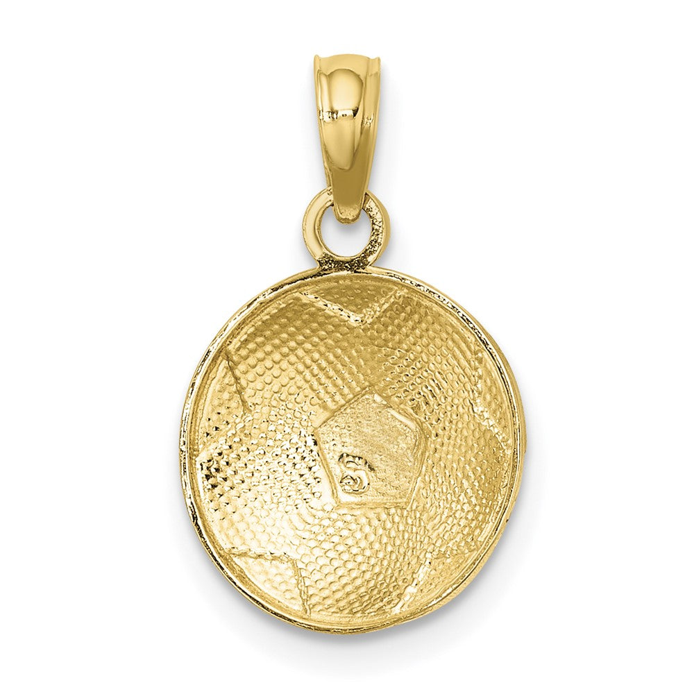 10K / 14K Yellow Gold Soccer Ball Charm - Product Photo