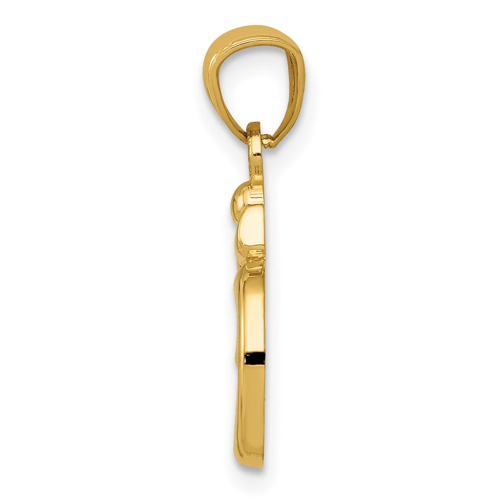 10K / 14K Yellow Gold Gold Polished Om Symbol Pendant - Product Photo