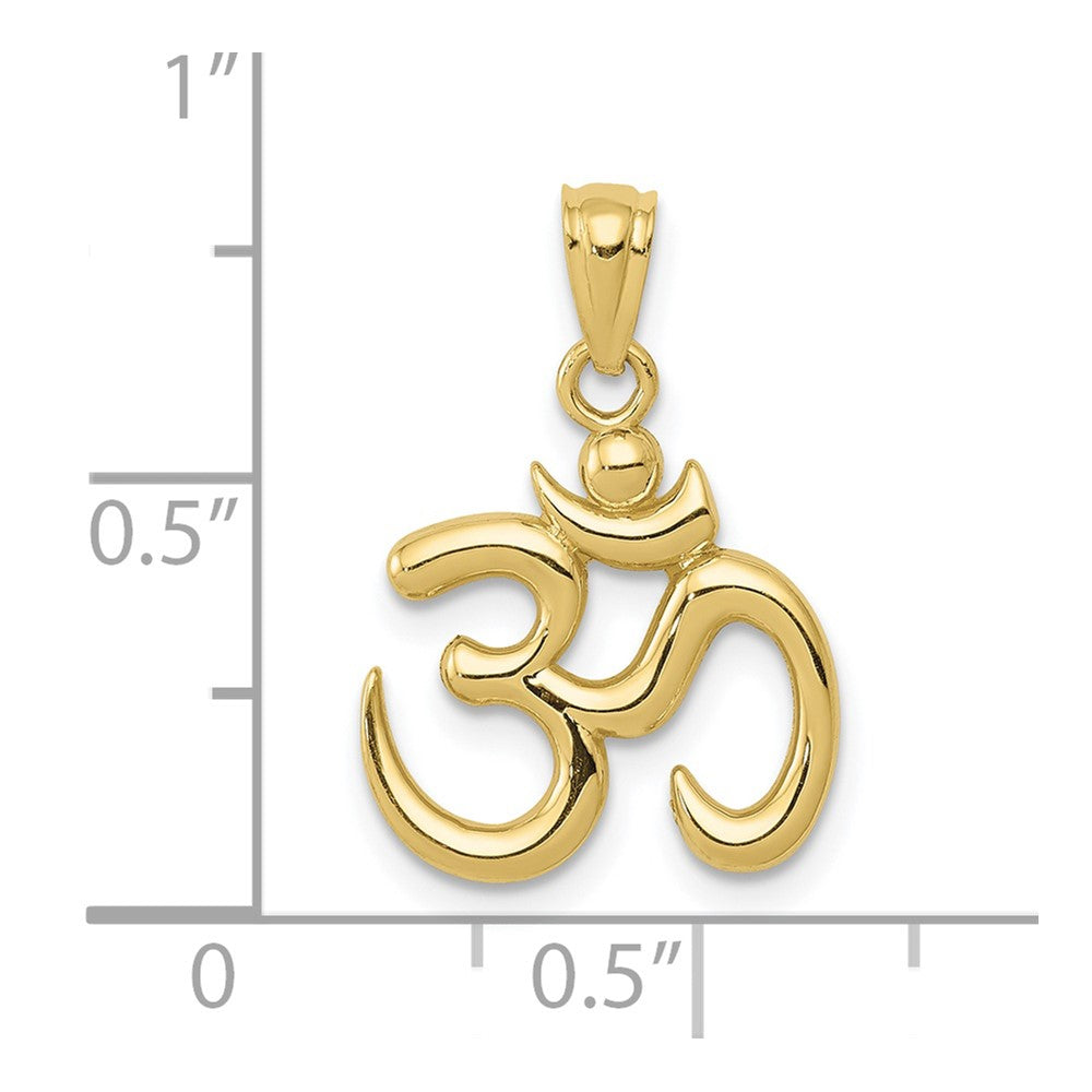 10K / 14K Yellow Gold Gold Polished Om Symbol Pendant - Product Photo