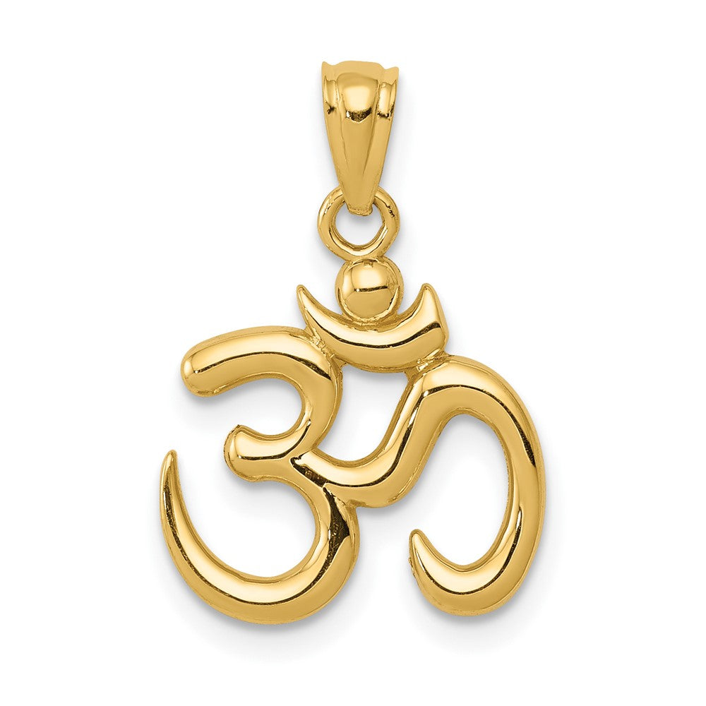 10K / 14K Yellow Gold Gold Polished Om Symbol Pendant - Product Photo