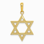 10K / 14K Yellow Gold Star of David Pendant - Product Photo