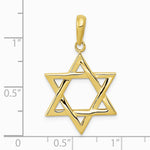 10K / 14K Yellow Gold Star of David Pendant - Product Photo