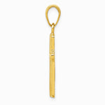 10K / 14K Yellow Gold Cross Pendant - Product Photo