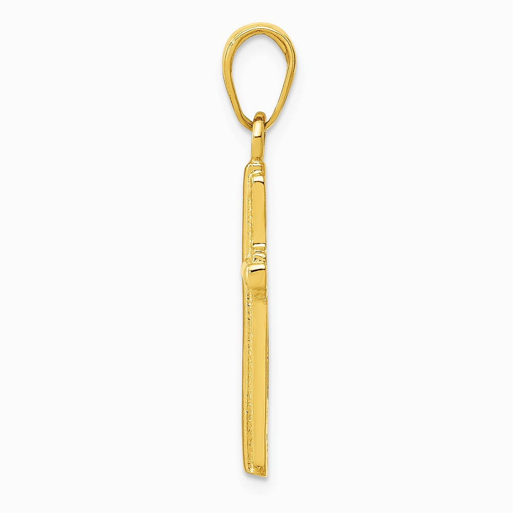 10K / 14K Yellow Gold Cross Pendant - Product Photo