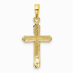 10K / 14K Yellow Gold Cross Pendant - Product Photo