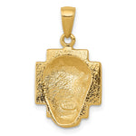 10K / 14K Yellow Gold Gold Polished 2-D Small Jesus Head with Crown Pendant - Product Photo