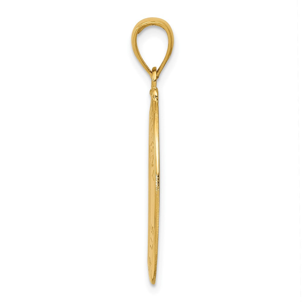 10K / 14K Yellow Gold Saint Anthony Oval Medal Pendant - Product Photo