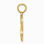 10K / 14K Yellow with Rhodium with Rhodium Angel in Heart w/ Star Pendant - Product Photo
