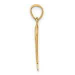 10K / 14K Yellow Gold Italian Horn Pendant - Product Photo