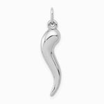 10K / 14K White Gold Italian Horn Charm - Product Photo