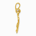 10K / 14K Yellow Gold Gold Polished & Textured Four Leaf Clover Pendant - Product Photo