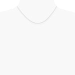 10K White Gold .5mm Carded Cable Rope Chain Necklace 16"-24" - Product Photo