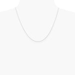 10K White Gold .5mm Carded Cable Rope Chain Necklace 16"-24" - Product Photo