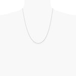 10K White Gold .5mm Carded Cable Rope Chain Necklace 16"-24" - Product Photo