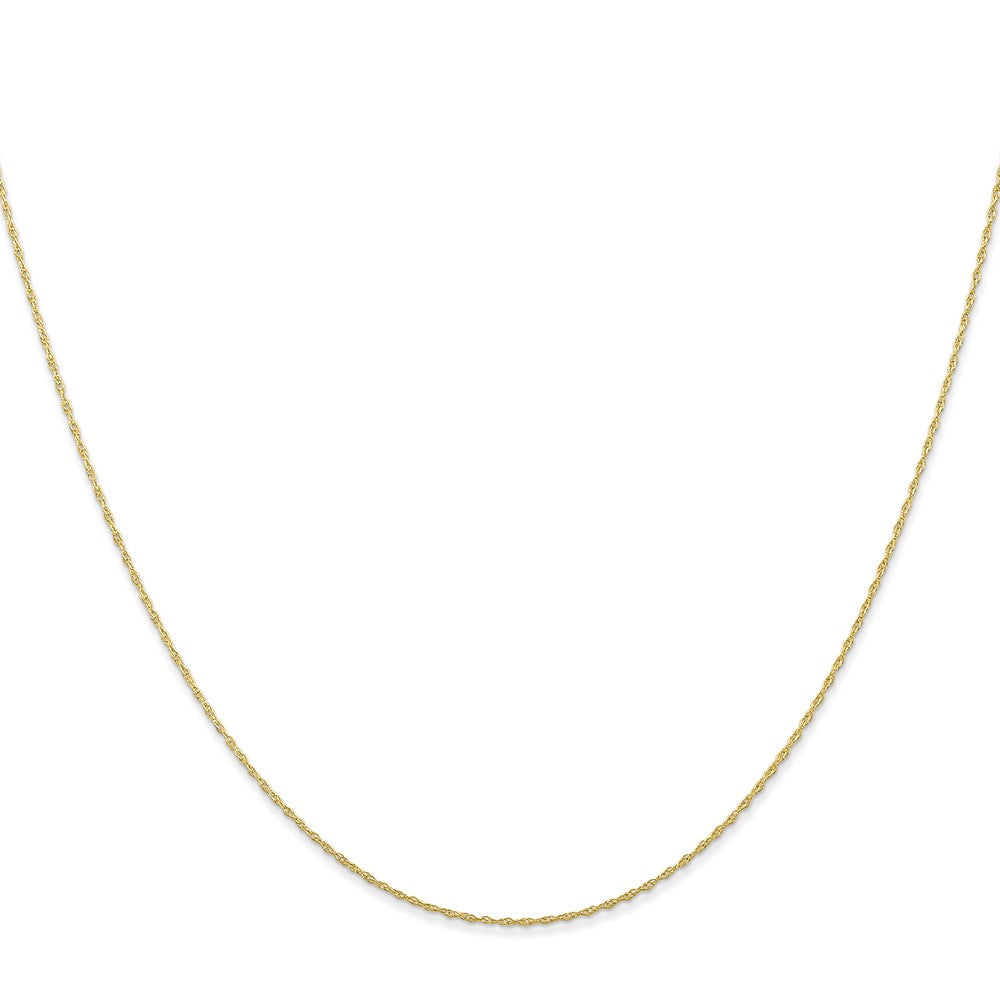 10K Yellow Gold .5mm Carded Cable Rope Chain Necklace 16"-24" - Product Photo