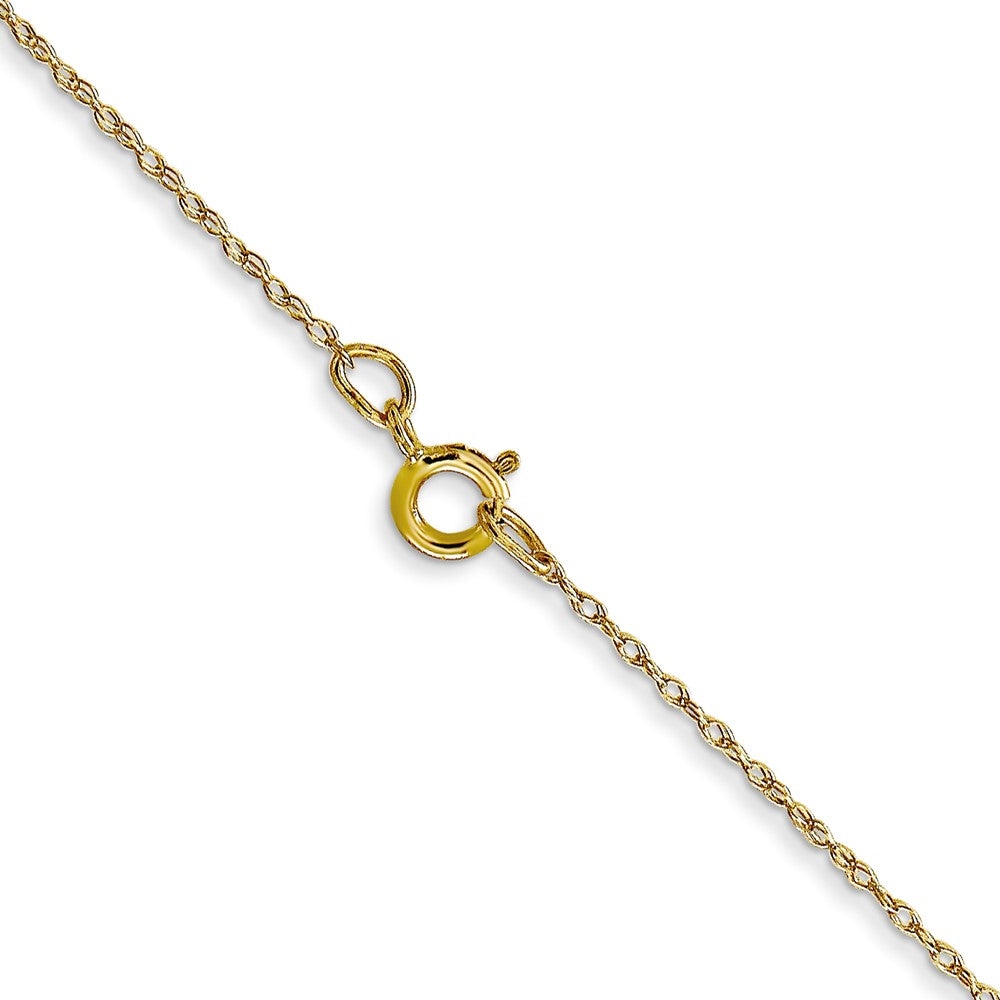 10K Yellow Gold .5mm Carded Cable Rope Chain Necklace 16"-24" - Product Photo