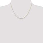 10K Yellow Gold .5mm Carded Cable Rope Chain Necklace 16"-24" - Product Photo