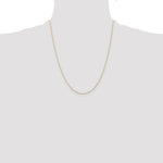 10K Yellow Gold .5mm Carded Cable Rope Chain Necklace 16"-24" - Product Photo