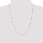 10K Yellow Gold .5mm Carded Cable Rope Chain Necklace 16"-24" - Product Photo