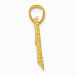 10K / 14K Yellow Gold Diamond-cut Eagle Pendant - Product Photo