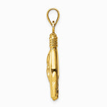 10K / 14K Yellow Gold 3D Hollow Rock On Sign Charm - Product Photo