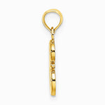 10K / 14K Yellow Gold Polished E Script Initial Charm - Product Photo