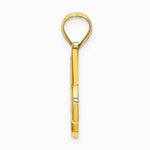 10K / 14K Yellow Gold Polished K Script Initial Charm - Product Photo