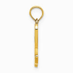 10K / 14K Yellow Gold Polished L Script Initial Charm - Product Photo