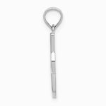 10K / 14K White Gold Polished I Script Initial Charm - Product Photo