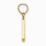 10K / 14K Yellow Gold Polished A Block Initial Charm - Product Photo