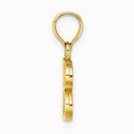 10K / 14K Yellow Gold Polished B Block Initial Charm - Product Photo