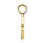 10K / 14K Yellow Gold Polished C Block Initial Charm - Product Photo