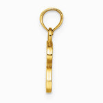 10K / 14K Yellow Gold Polished R Block Initial Charm - Product Photo