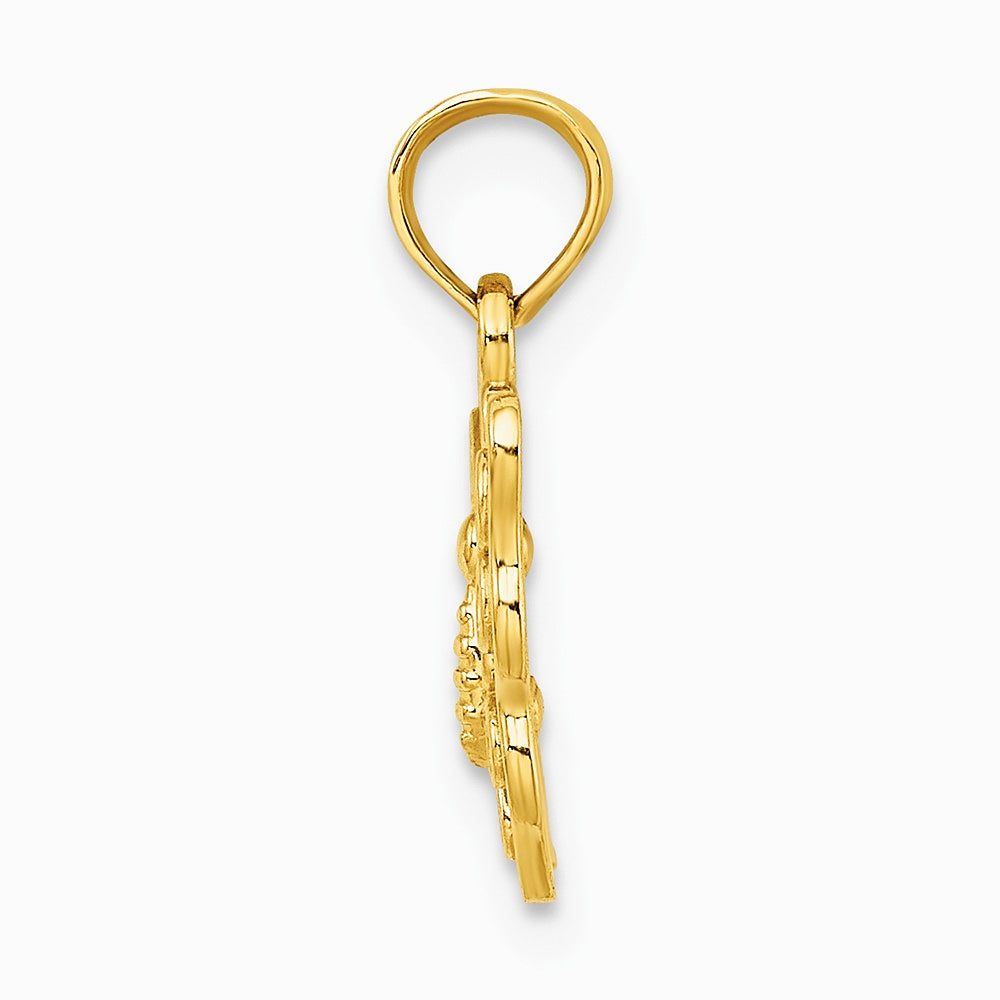 10K / 14K Yellow Gold Cut-Out Small Butterfly Charm - Product Photo