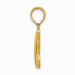 10K / 14K Yellow Gold Filigree Butterfly Charm - Product Photo