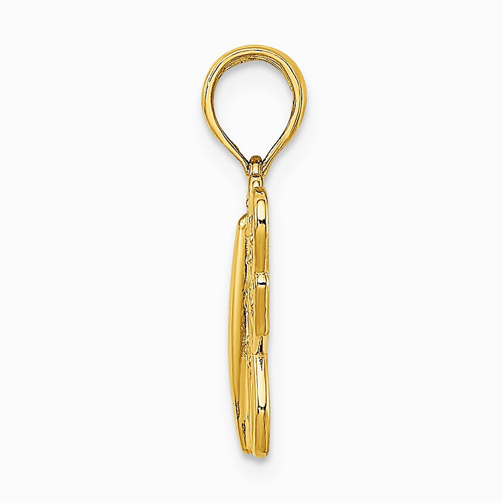 10K / 14K Yellow Gold Filigree Butterfly Charm - Product Photo