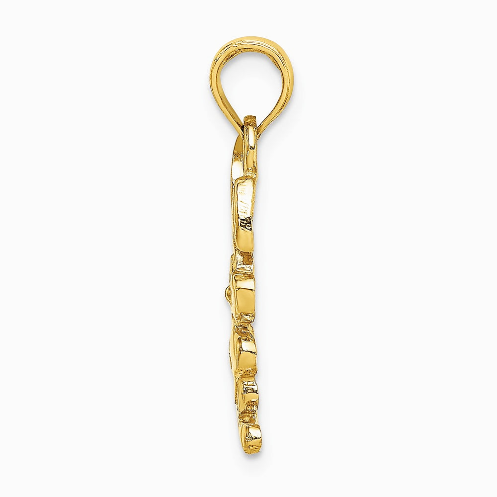 10K / 14K Yellow Gold Rabbit Charm - Product Photo