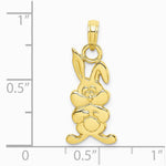 10K / 14K Yellow Gold Rabbit Charm - Product Photo
